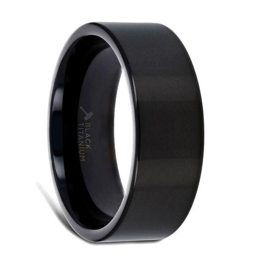 NEO Flat Black Titanium Wedding Ring - 8mm