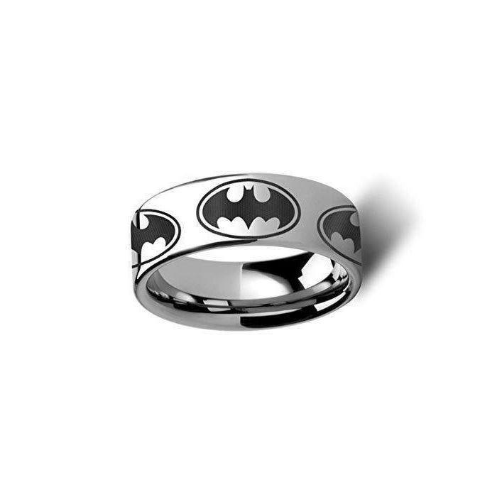 Batman Dark Knight Super Hero Tungsten Engraved Ring - 2mm - 12mm