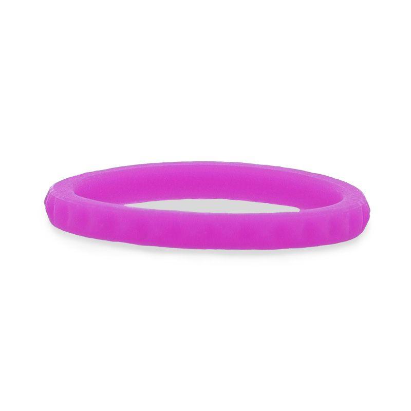 CARMEN Stackable Faceted Silicone Ring for Women Purple Comfort Fit Hypoallergenic Thorsten - 2mm