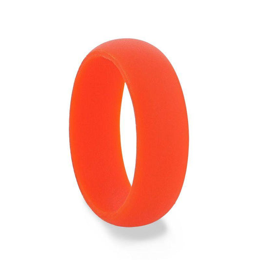 TROPICANA Silicone Ring for Men and Women Orange Comfort Fit Hypoallergenic Thorsten - 8mm