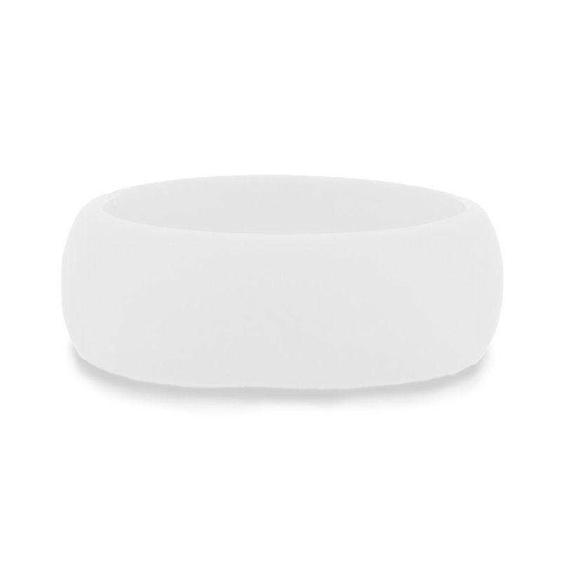 COCO Silicone Ring for Men and Women White Comfort Fit Hypoallergenic Thorsten - 8mm