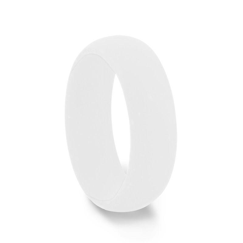 COCO Silicone Ring for Men and Women White Comfort Fit Hypoallergenic Thorsten - 8mm