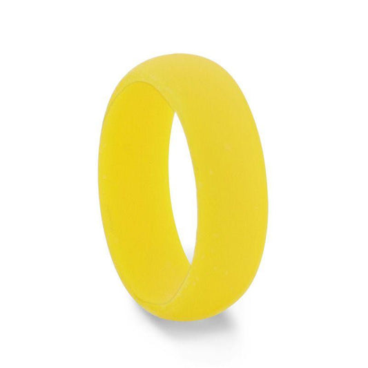 LEMONADE Silicone Ring for Men and Women Yellow Comfort Fit Hypoallergenic Thorsten - 8mm