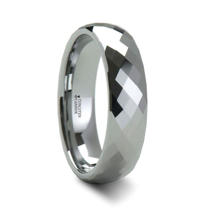 MILLENNIUM Tungsten Wedding Band with 288 Diamond Facets – 2mm – 10mm