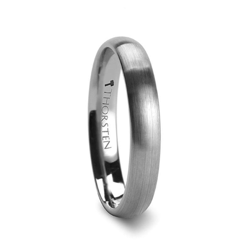 PERSEUS Domed with Brushed Finish Tungsten Band - 2mm - 12mm