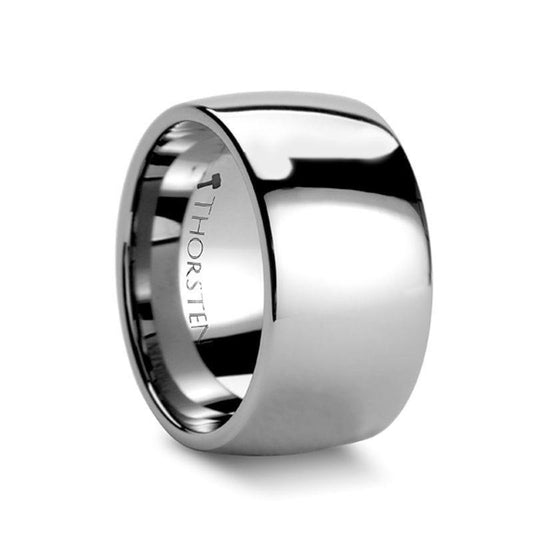 ORLANDO Domed Polished Finish Tungsten Wedding Band - 12mm