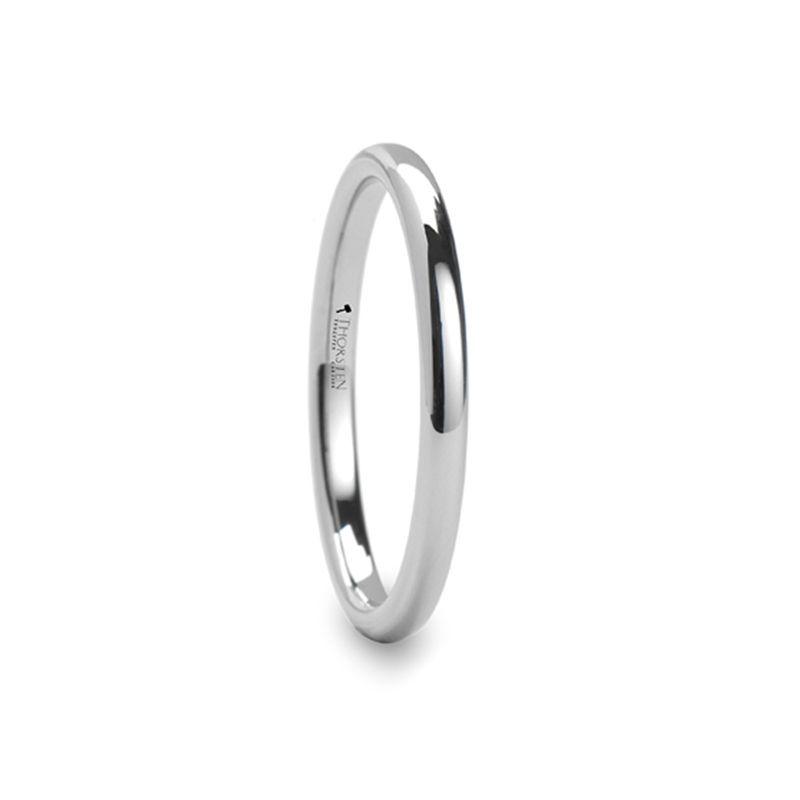 ARLINGTON Domed White Tungsten Ring - 2mm - 12mm