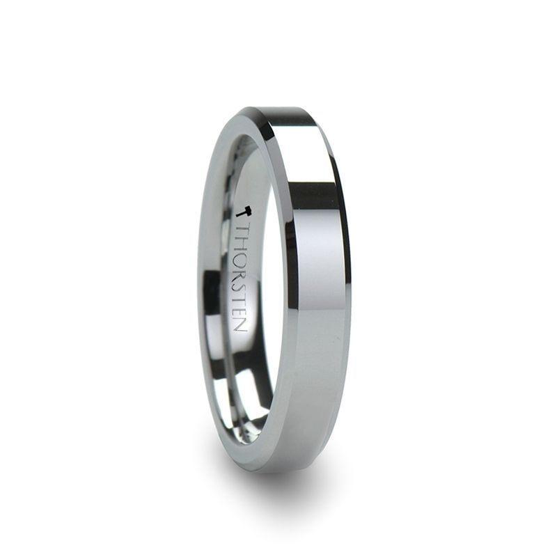 CORINTHIAN Beveled Tungsten Carbide Ring - 4mm - 12mm