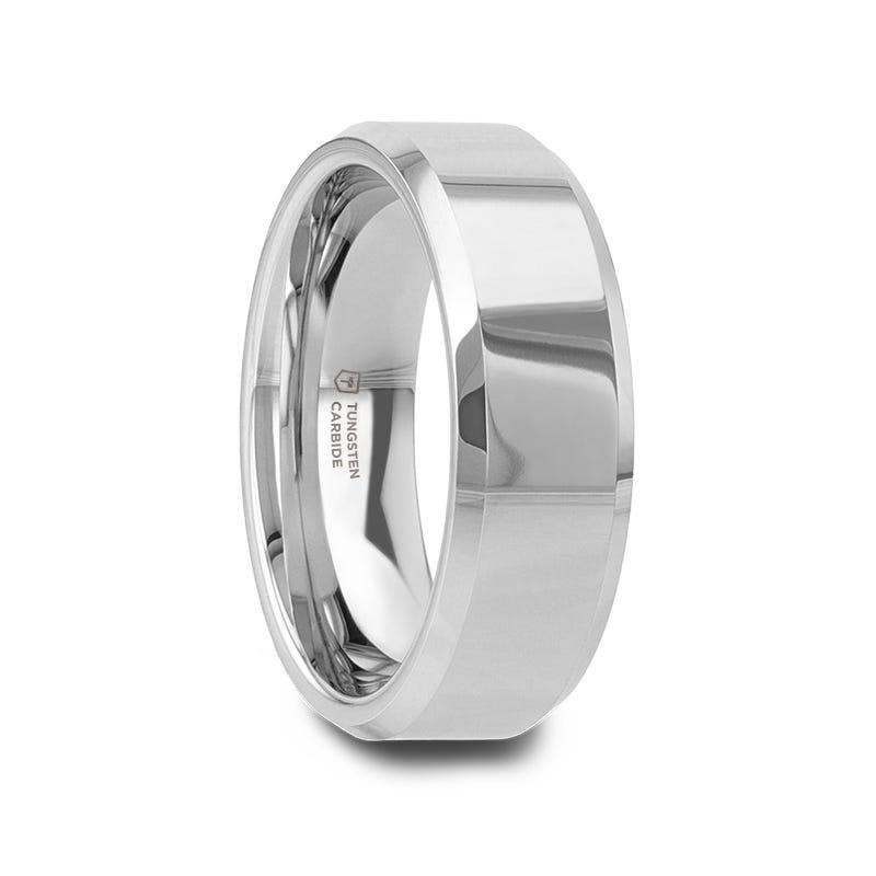 CORINTHIAN Beveled Tungsten Carbide Ring - 4mm - 12mm