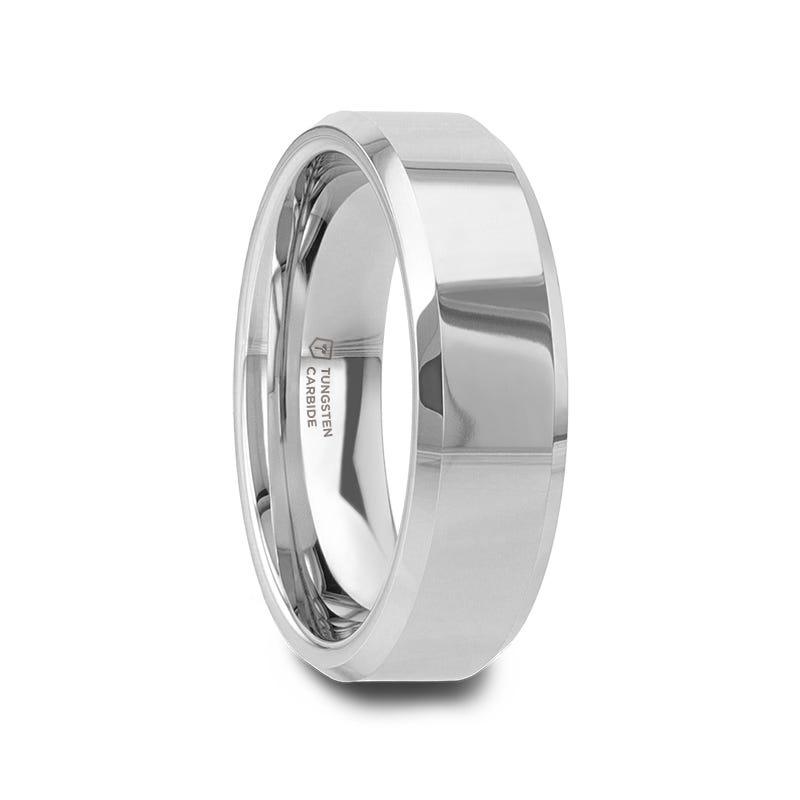 CORINTHIAN Beveled Tungsten Carbide Ring - 4mm - 12mm