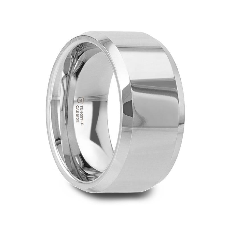 CORINTHIAN Beveled Tungsten Carbide Ring - 4mm - 12mm