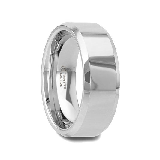 CORINTHIAN Beveled Tungsten Carbide Ring - 4mm - 12mm